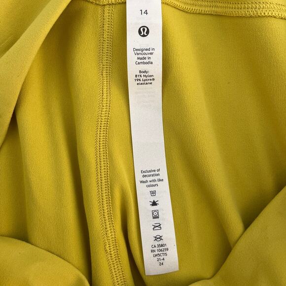 Lululemon Align High-Rise Pant 28" Soleil Yellow Size 14 Nulu Fabric Leggings - Picture 3 of 6